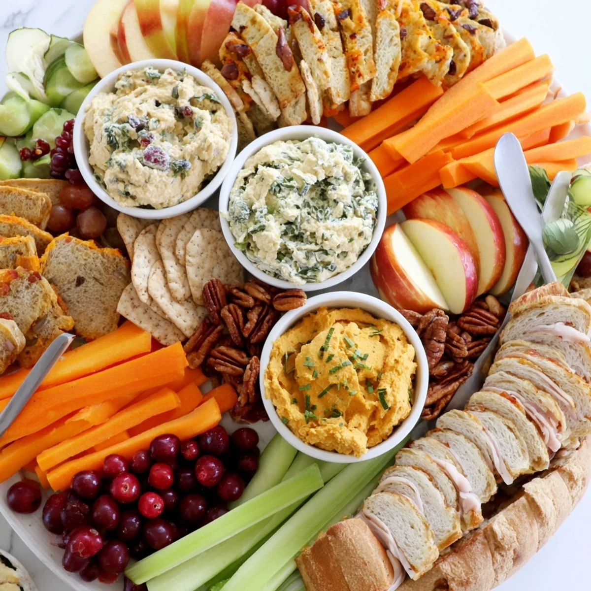 Thanksgiving Dip Board Festive Spread
