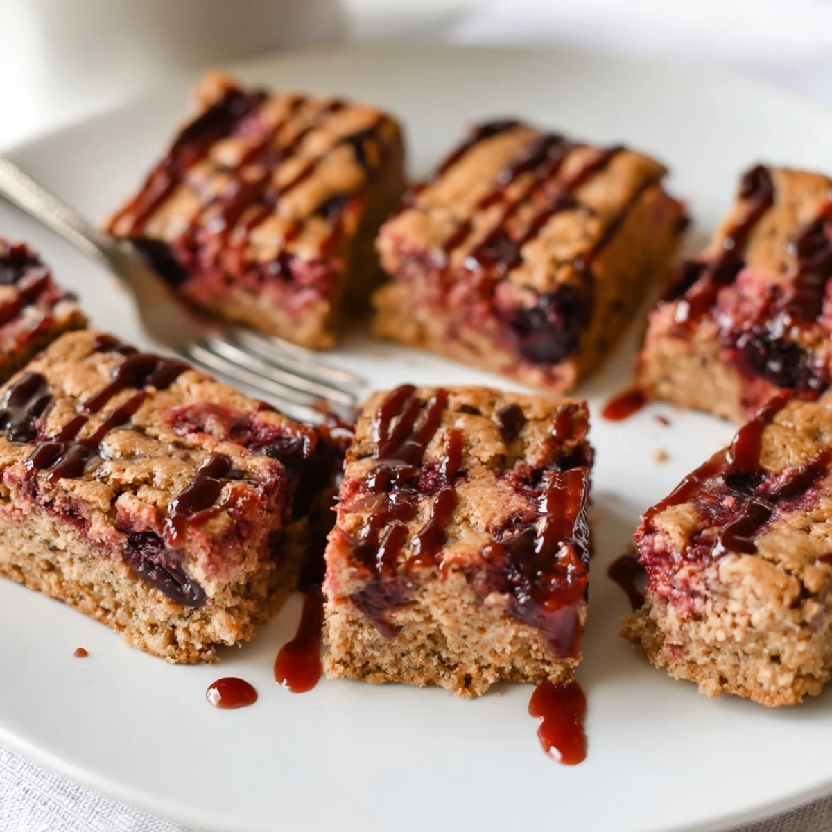 Deliciously buttery Cherry Cola Blondie Cookie Bars, studded with maraschino cherries and cola.  