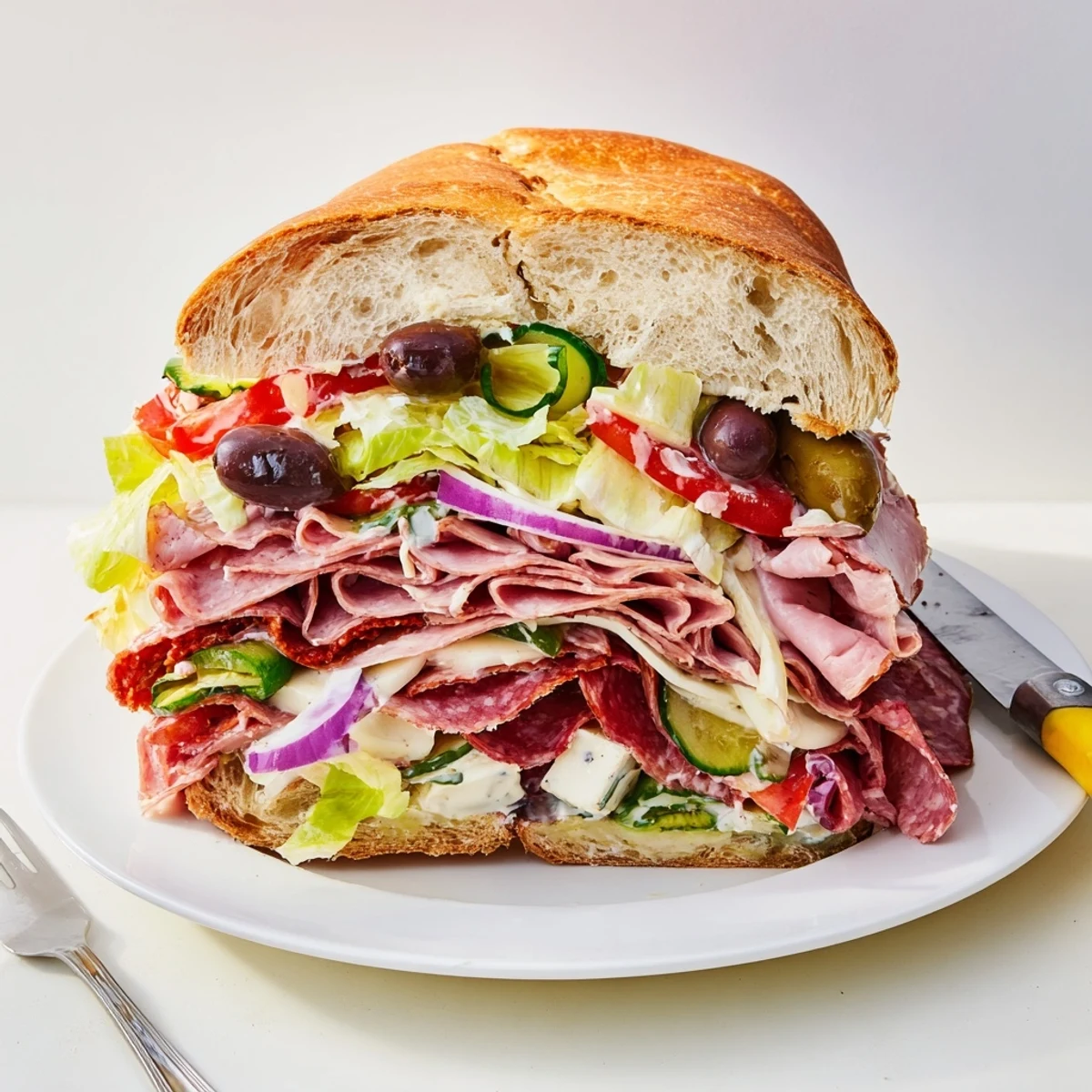Sliced meats and cheeses create enticing Flavor Mash-Up Sandwiches, ideal for any party platter.  