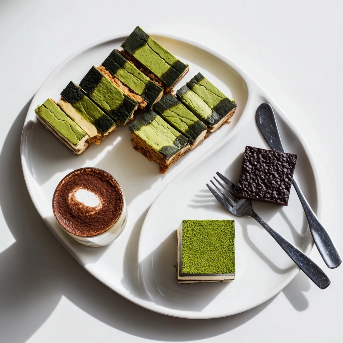 Decadent matcha-miso brownies with rich chocolate and a unique umami twist.  