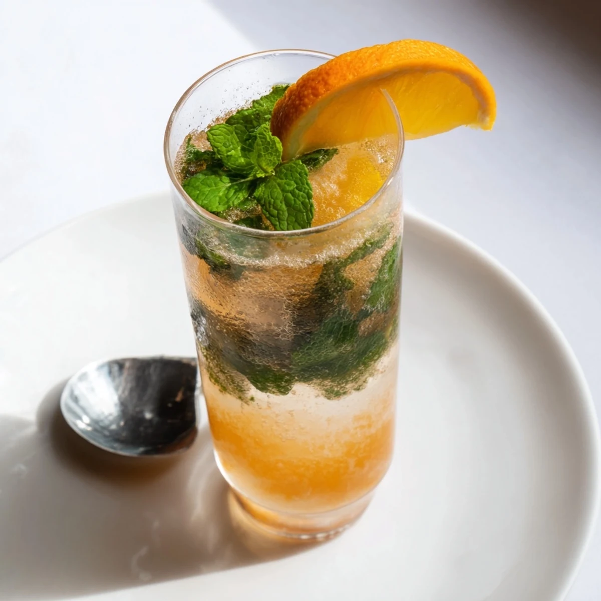 Sparkling non-alcoholic mocktail featuring citrus and mint, ideal for summer gatherings.