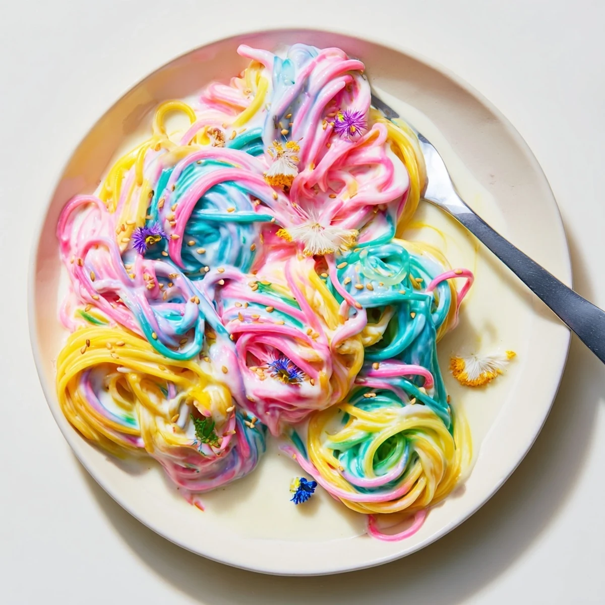 Brightly colored Neon Noodle Cloud, perfect for lively family gatherings or parties.