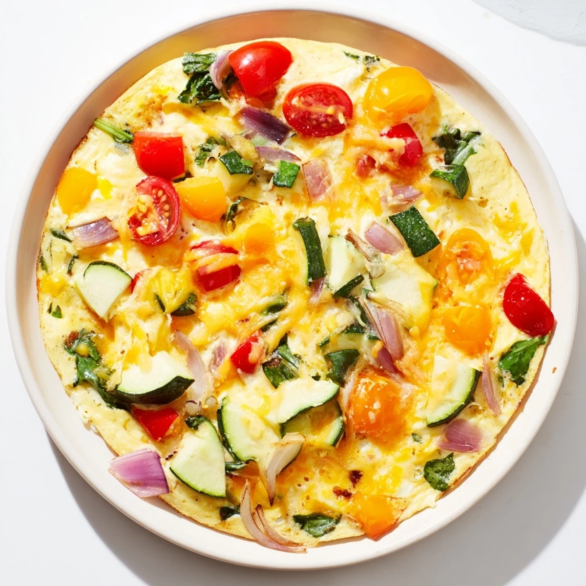 Visualize this: a pan of Egg & Veggie Sheet Pan Scramble, ready to serve for a hearty, flavorful breakfast.