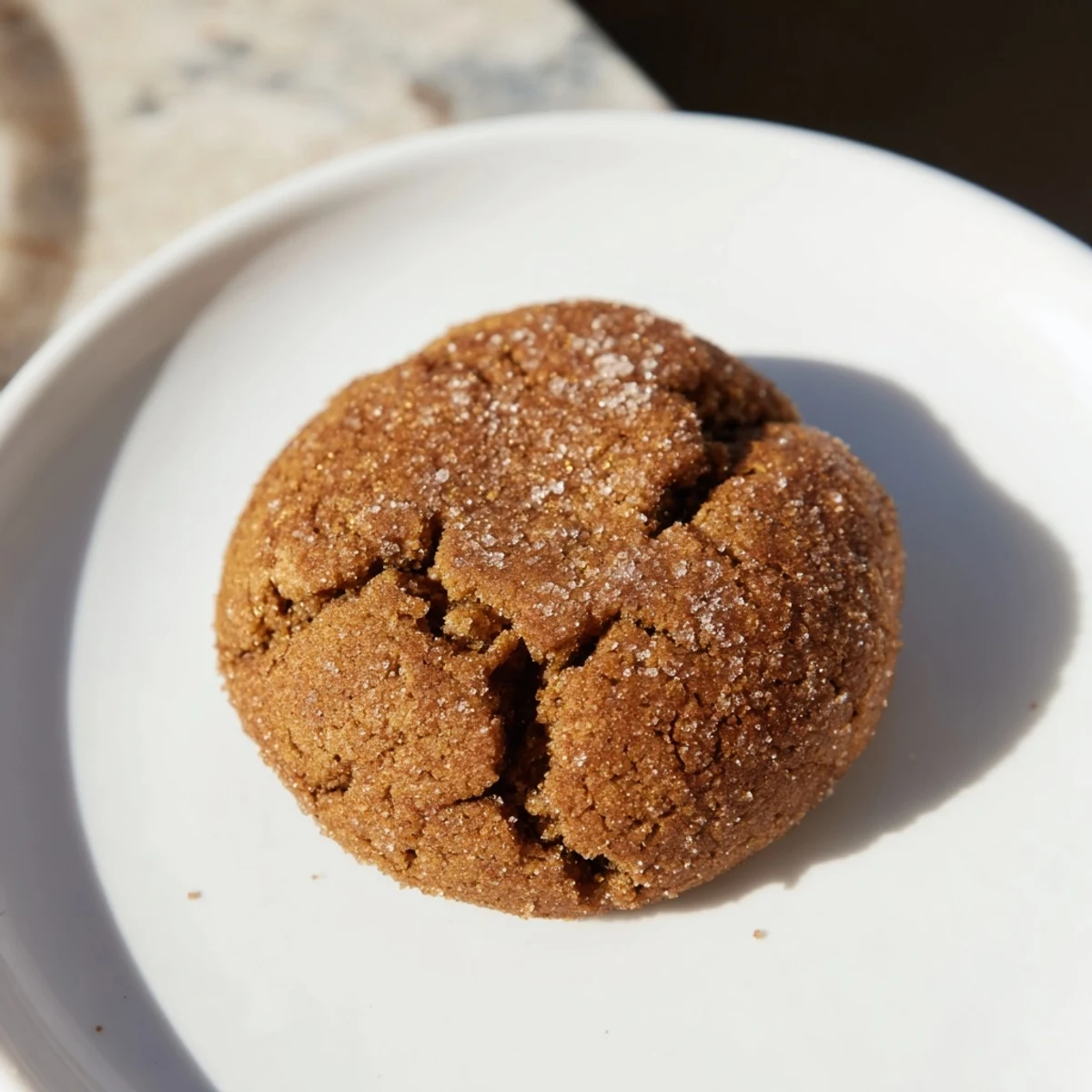 Warm, fresh-baked Express Gingerbread Latte Cookies, lightly sugared, perfect with a mug of milk.