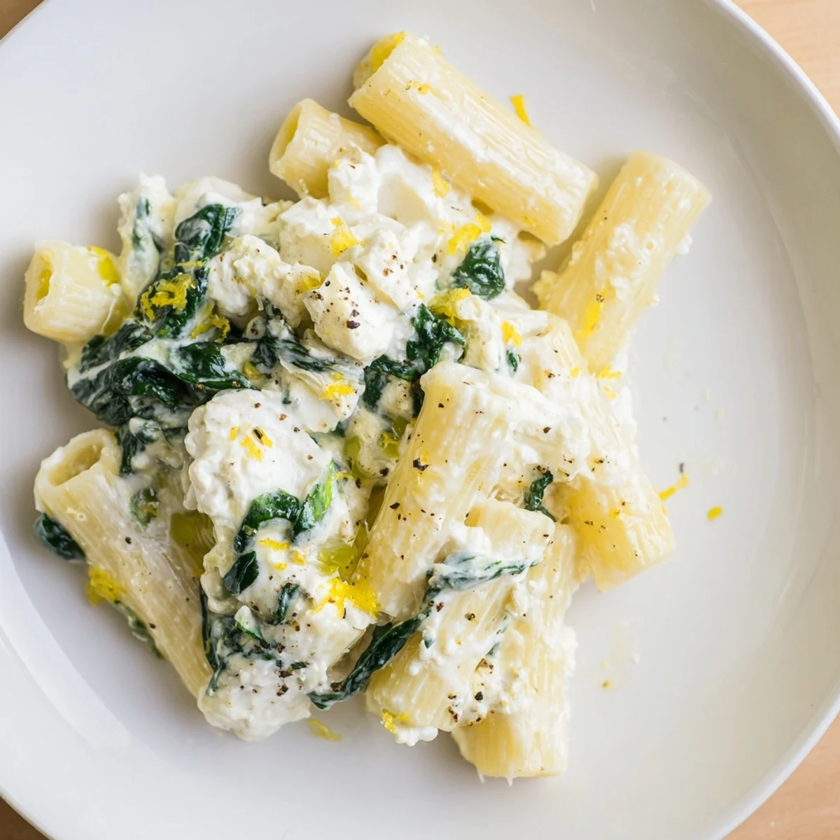 Whipped Ricotta Spinach Pasta