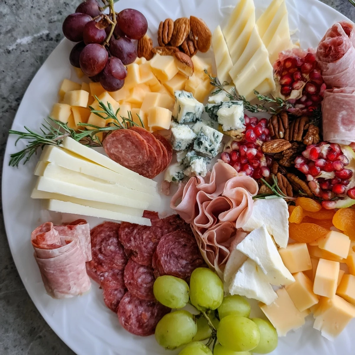 Gathering of friends and family around a delicious Sleigh Ride Charcuterie board, ready to eat.