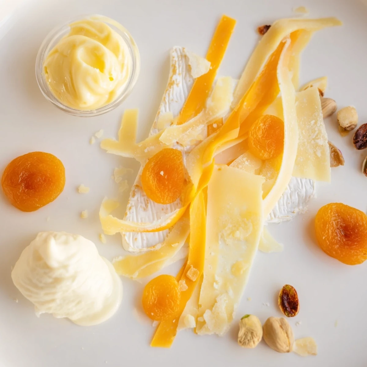 Enjoy this stunning The Saffron Silk cheese board, boasting a golden color palette perfect for entertaining guests.