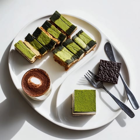 Decadent matcha-miso brownies with rich chocolate and a unique umami twist.  