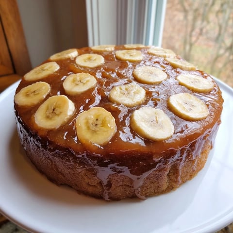 Decadent banana bread cake with caramelized bananas, offering sweet and tender textures in every slice.