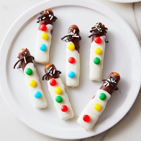 Festive Pretzel Sticks and Dip Christmas Lights ready to eat—a colorful, kid-friendly holiday snack.