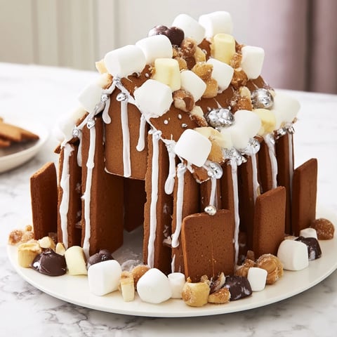 A detailed shot of a festive gingerbread house frame, ready for your holiday spreads.