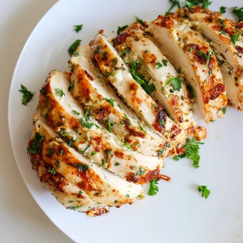 Juicy, baked Greek yogurt chicken, beautifully browned with herbs, ready to serve with lemon wedges.