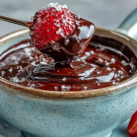 Steaming Boozy Chocolate Fondue bubbling in a pot, surrounded by fresh strawberries, apple slices, and marshmallows.