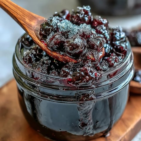 Fresh blackcurrants macerate in sugar and vodka inside a clear glass jar for homemade Crème de Cassis.