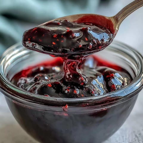 Steaming jars of homemade Black Currant Jelly are ready for cooling, showcasing a deep purple hue.