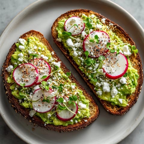 Close-up of creamy Avocado Toast with Everything Bagel Seasoning, served warm for a quick, delicious breakfast.