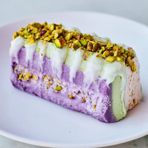 Ube Pistachio Ice Cream Bars