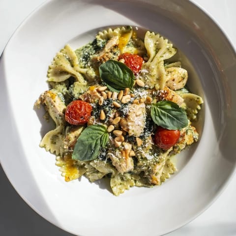 Pesto Chicken Bowtie Pasta