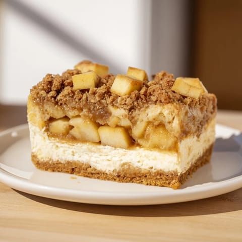 Apple Crisp Cheesecake Bars