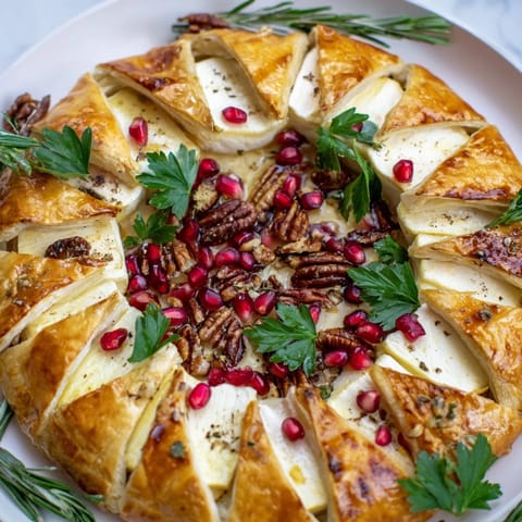 Pomegranate Brie Wreath