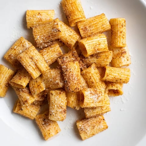 Crispy golden pasta chips