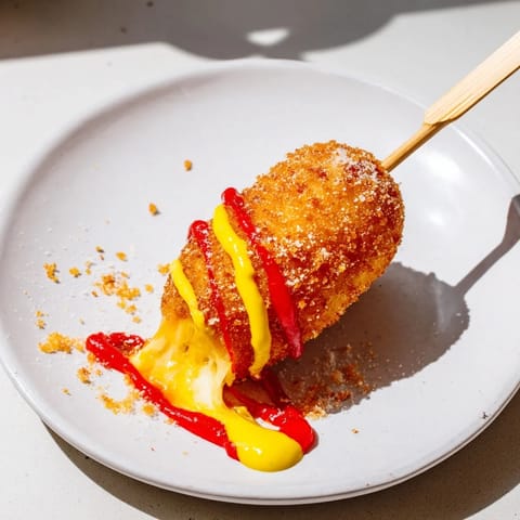 Cheesy Korean Corn Dogs