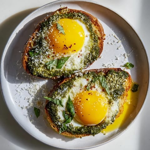 Pesto Egg Toast