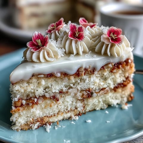 Simple First Communion Sheet Cake with Buttercream Flowers, a moist vanilla sheet cake topped with smooth buttercream and delicate piped flowers.  