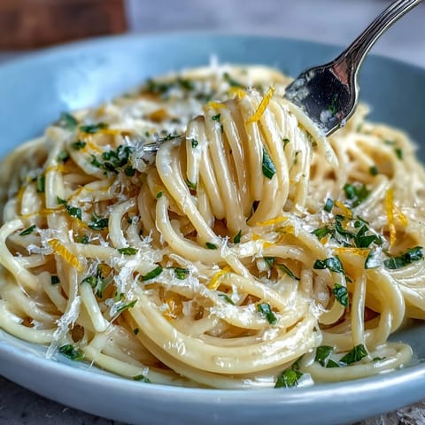 Spring Pasta Limone with silky lemon-butter sauce, parmesan, and torn basil—light, fresh, and ready in 15 minutes.  