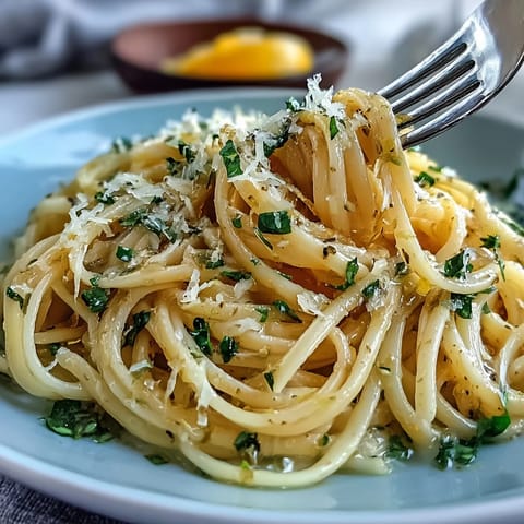 Creamy lemon-butter pasta with parmesan and fresh basil, a bright and zesty spring dish perfect for quick dinners.  
