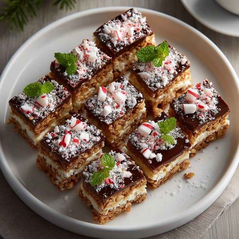 Enjoy a bite of festive Silly Cake Gingerbread Crunch Bars, a delicious blend of gingerbread and peppermint.