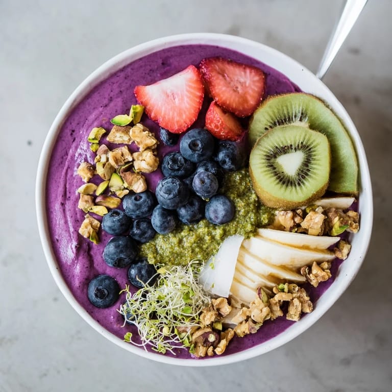 Nutritious smoothie bowl featuring bananas and kiwi, ideal for a healthy morning.