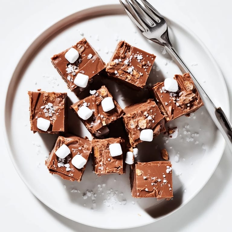 This homemade Easy Marshmallow Fudge displays a perfectly smooth texture, promising a delightful treat.