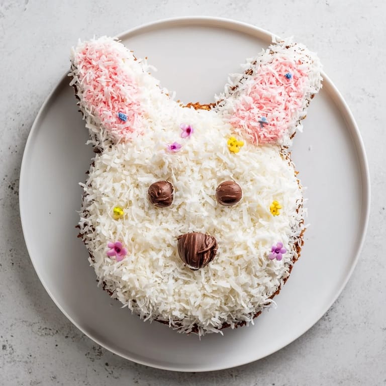 Vivid image of a fluffy Spring Bunny Carrot Cake, decorated for springtime celebrations and enjoyment.