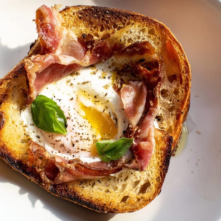 Rich Italian grilled cheese with crisp prosciutto and melting burrata on buttery bread.