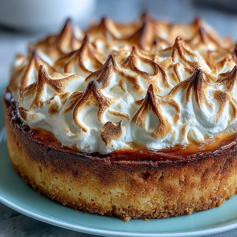 Lemon Meringue Pie with a crisp crust and tangy yellow filling, topped with high, sweet meringue, ready to serve.
