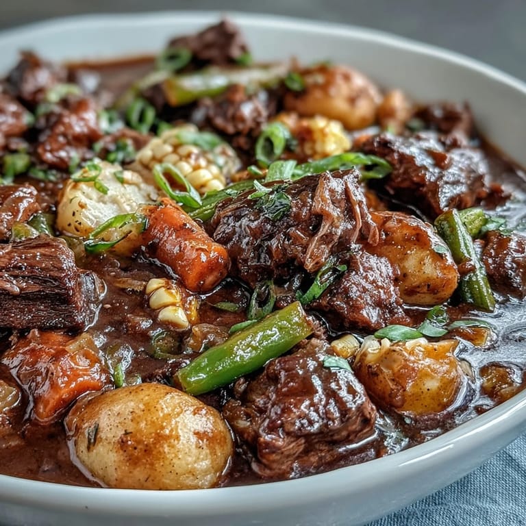 Tender Kentucky Derby Burgoo Stew, perfectly seasoned and brimming with hearty Southern vegetables.