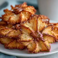 Beautiful flower-shaped shortbread cookies with delicate golden edges and sparkling sugar crystals, perfect for spring tea parties and special occasions.